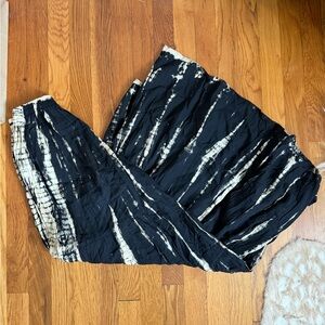 boho tie dye super wide leg pant NWOT